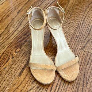 EUC Stuart Weitzman Nude Sandal 9.5